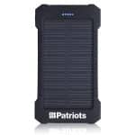 4PATRIOTS Patriot Power Cell: Portable Solar Power Bank, Rechargeable External Battery 2 USB Ports, 8,000 mAh Lithium Polymer Battery, LED Flashlight and IP67 Water Resistant for Hiking or Emergencies