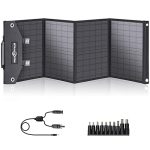 ROCKPALS Foldable Solar Panel 60W SP002 Portable Solar Panel Charger for Jackery/BLUETTI/ECOFLOW/Flashfish Power Station, IP65 Waterproof Solar Panel with QC3.0,USB-C for Camp/RV/Off Grid/Phone/Tablet