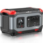 ROCKPALS Portable Power Station 1254.4Wh, 1300W LiFePO4 Battery Backup Power, Solar Generator with 3x110V/1300W AC Outlets(Peak 2000W), Emergency Power Equipment for Outdoor RV/Van Camping, Home Use