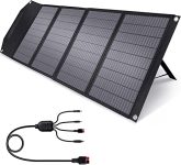 ROCKPALS Upgraded Foldable Solar Panel 100W with Kickstand, Parallel Supported , QC 3.0 and USB-C, Portable Solar Panels for Jackery/ Anker/ FlashFish/ Bluetti / Goal Zero/ Rockpals Power Station