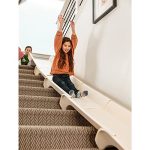 Stairslide Original Stair Mounted Kids Indoor ABS Plastic Staircase Slide Playset 4-Pack with Self Anchoring Non Slip Grips, Fits 9 to 12 Stairs